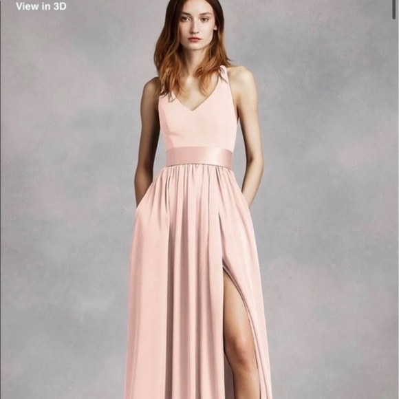 White by Vera Wang Halter V-Neck Formal Dress Size 2 - Picture 1 of 9